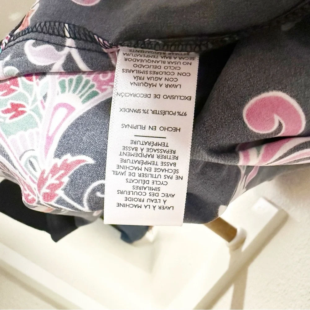 NEW N Natori Jaipur Long Robe Black Multi XL NWOT - Picture 5 of 6